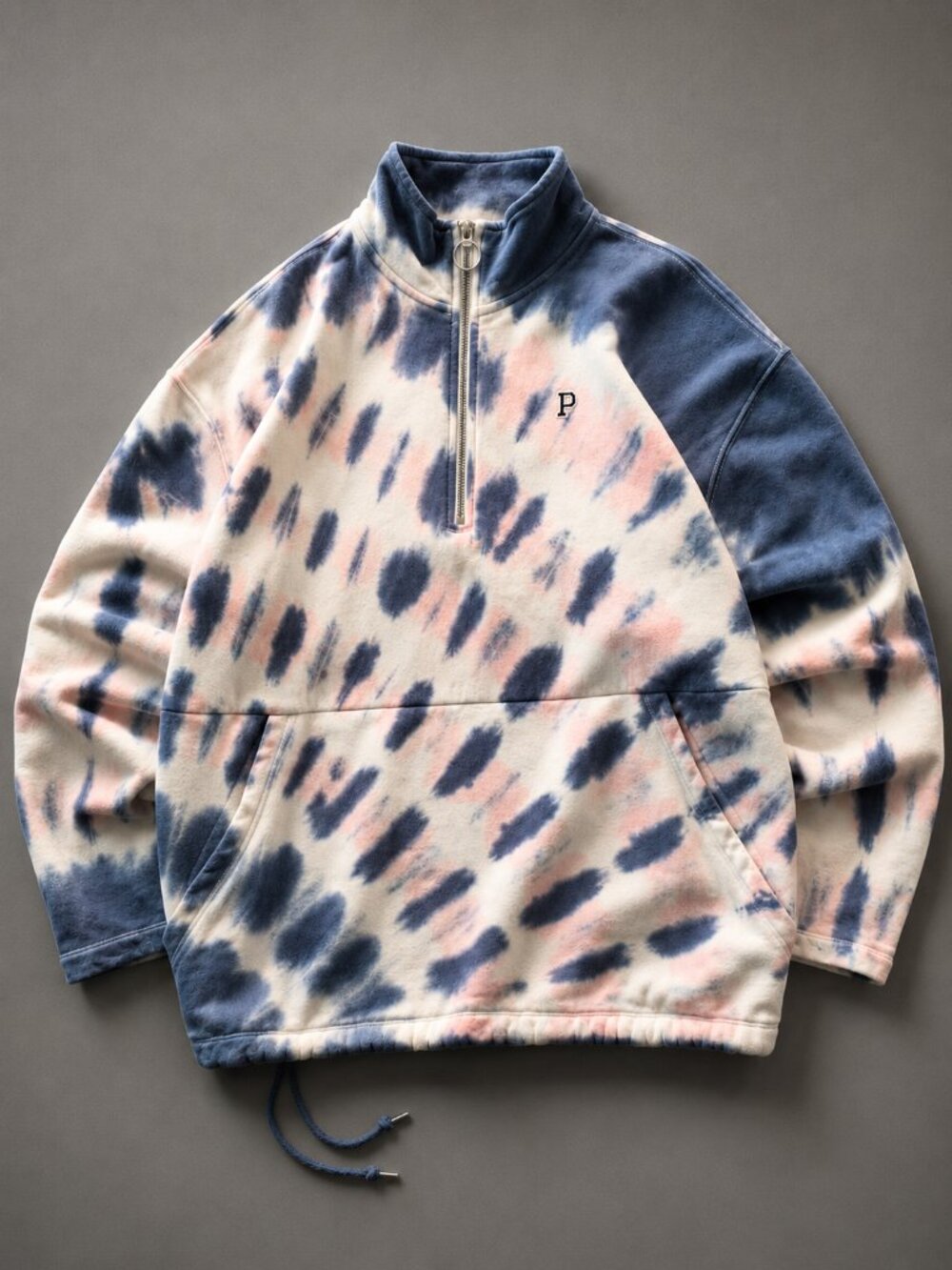 Victoria's Secret PINK Tie-Dye Quarter Zip Pullover Sweatshirt Size M